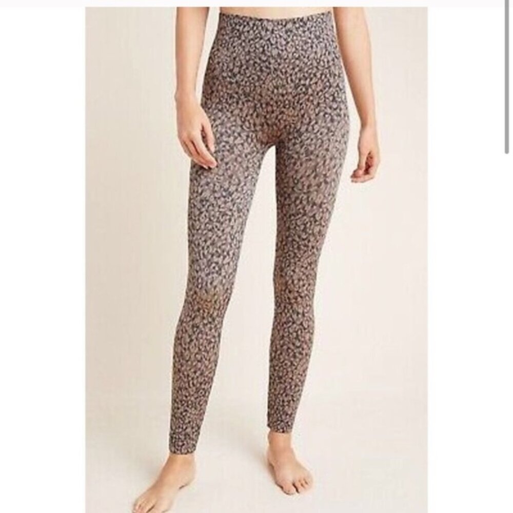 Anthropologie x Spanx Seamless Leggings Cheetah Print Size Medium